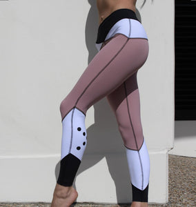 High Waisted Cosmetic Panel Tights