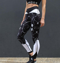 Mono Print Paneled Tights